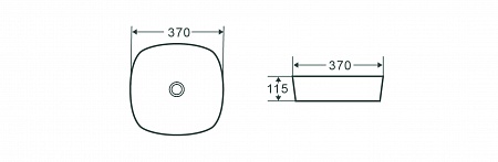 Раковина накладная Terminus Классик 370х370х115 Нижневартовск - фото 3