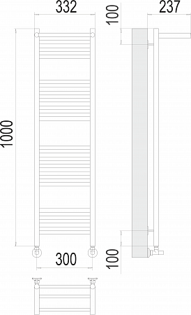 Аврора с/п П20 300х1000 Полотенцесушитель  TERMINUS Нижневартовск - фото 3