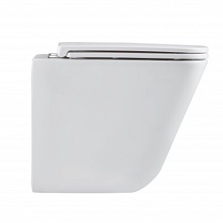 Подвесной унитаз безободковый Terminus Ватикан Монолит 490х340 белый Нижневартовск - фото 4