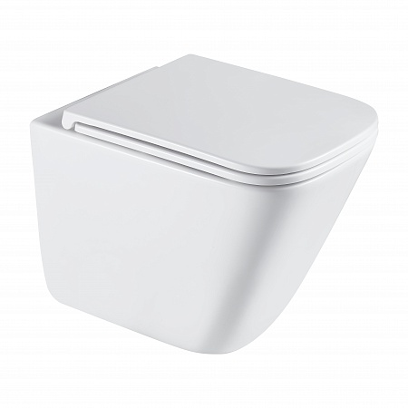 Подвесной унитаз безободковый Terminus Ватикан Монолит 490х340 белый Нижневартовск - фото 2