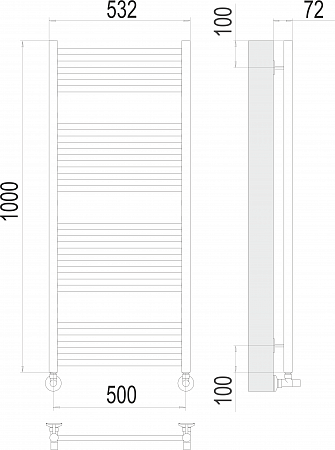 Аврора П20 500х1000 Полотенцесушитель  TERMINUS Нижневартовск - фото 3