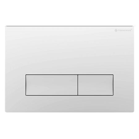 Клавиша смыва для инсталляции Terminus Classic кнопка прямоугольник цвет белый Нижневартовск - фото 1